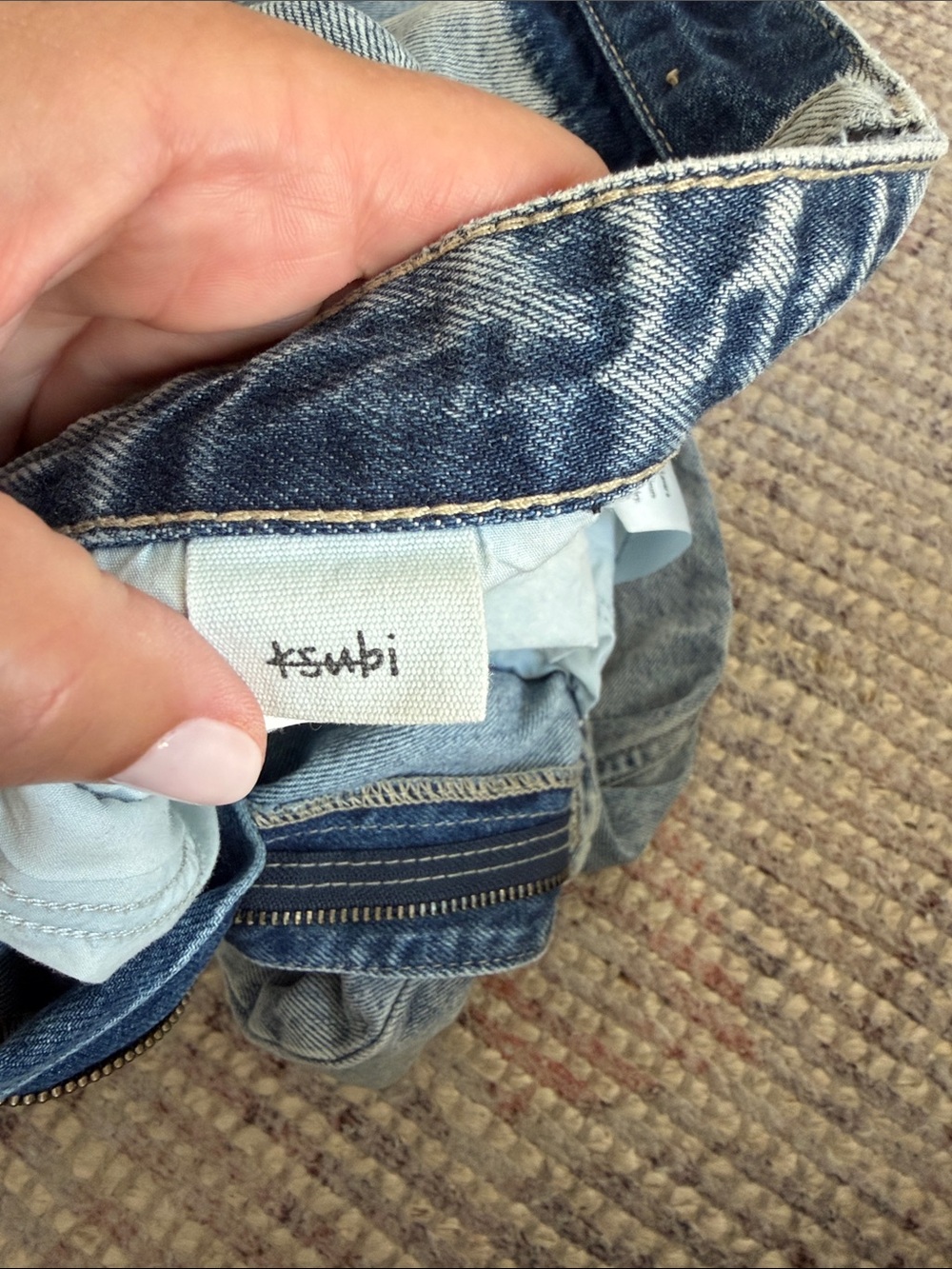 Ksubi Light Blue Denim Boyfriend Jeans with Star Patch - Picture 3 of 4